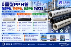 β晶型PPH管导静电/防静电/抗静电 分别的电阻率和